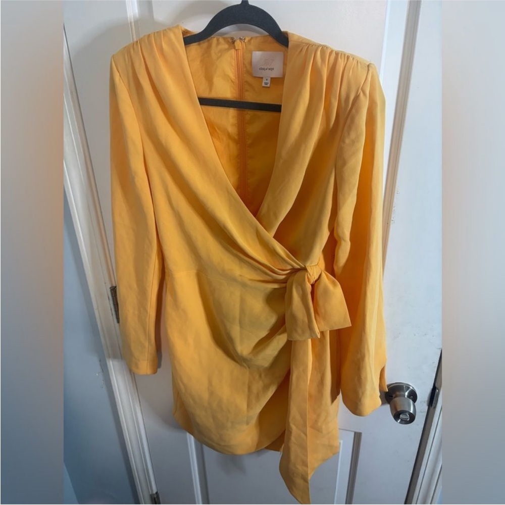 Cinq à Sept Sierra Wrap Front Long Sleeve Minidress-Size 8 EUC - Picture 11 of 11